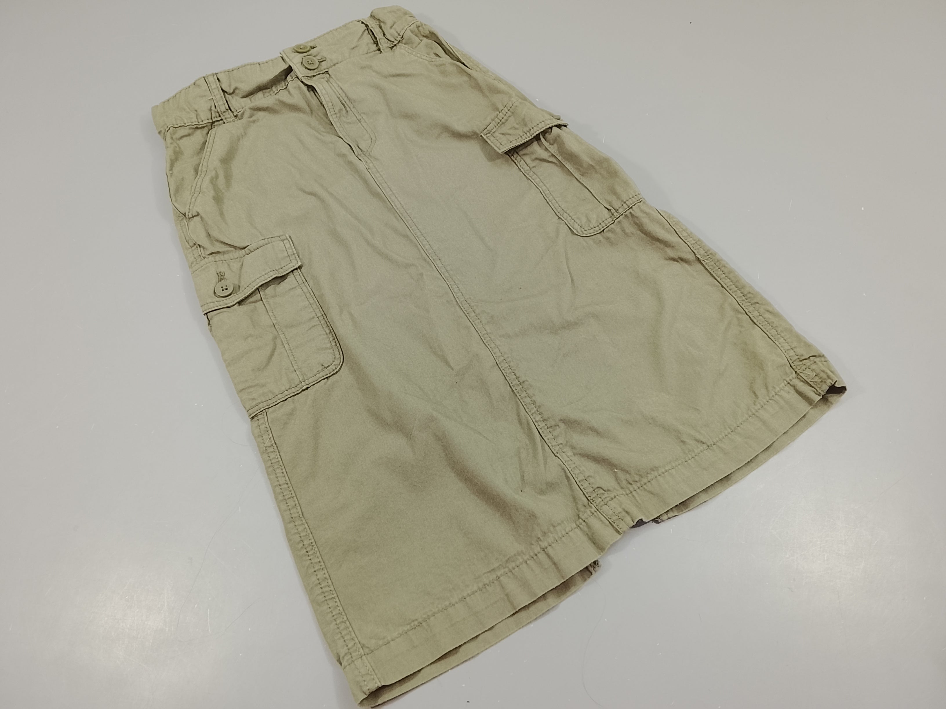 Jupe 3/4 en toile kaki