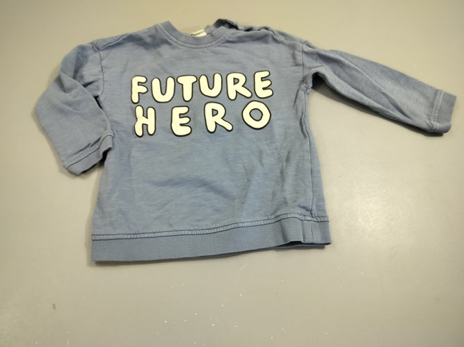 Sweat léger ml bleu flammé " future hero", moins cher chez Petit Kiwi