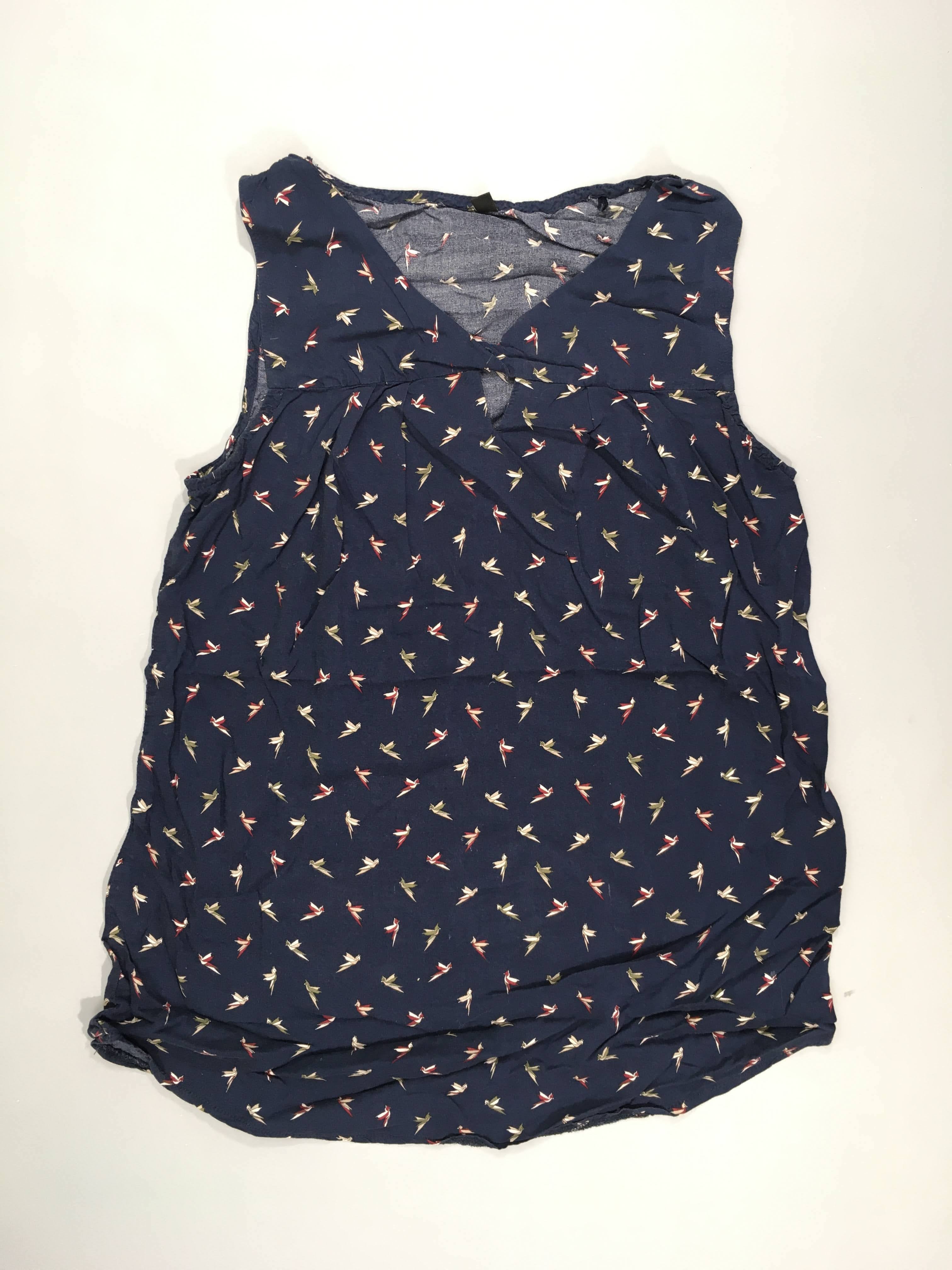 Blouse s.m bleu foncé  oiseaux 38