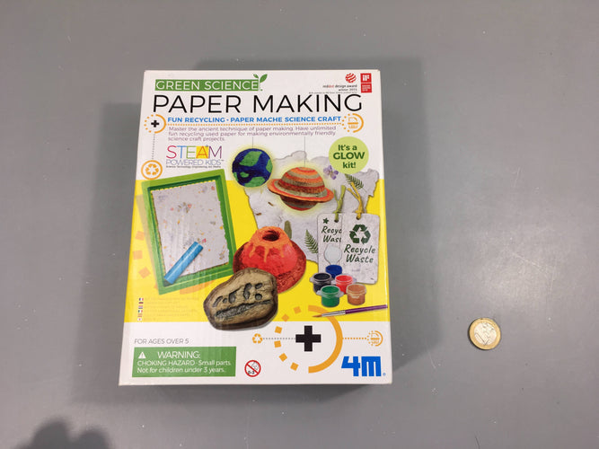 Kit de fabrication de papier - Green Science - 403439, +5a - manque le moule pour faire la terre, moins cher chez Petit Kiwi