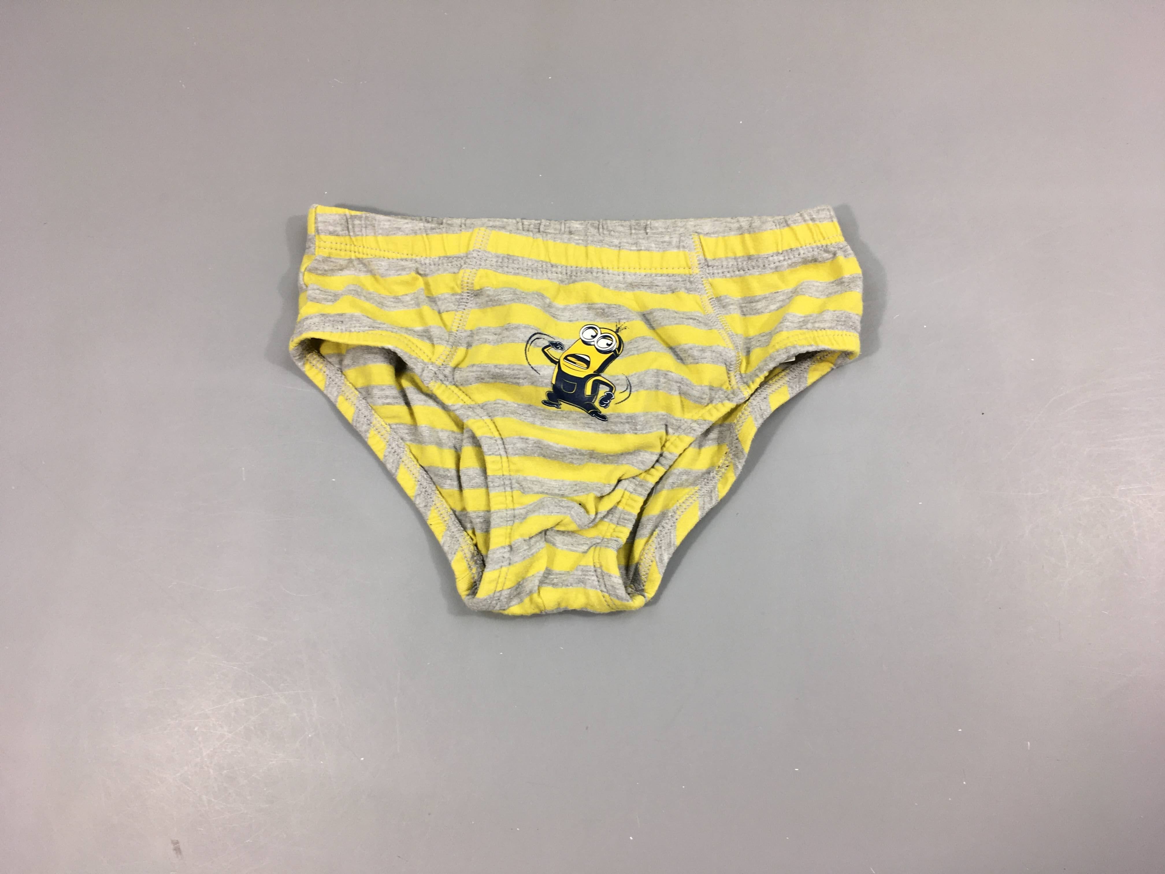 Slip gris rayé jaune Minion