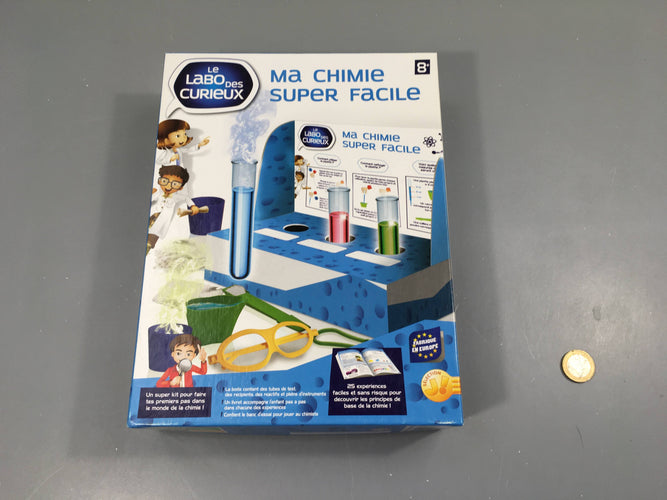 Ma chimie super facile, +8a, Le labo des curieux, manque les lunettes de prote.ction, moins cher chez Petit Kiwi