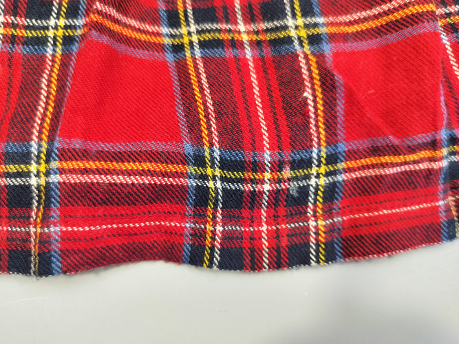 Robe ml rouge à carreaux verts, blancs, jaunes. Petite tache blanche, moins cher chez Petit Kiwi