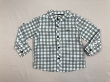 Chemise m.l à carreaux blanc-gris