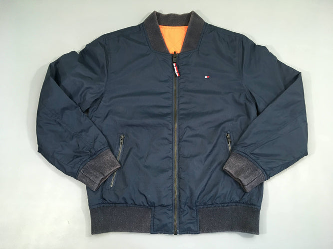 Veste légère réversible bleu foncé/orange-Col et manches décolorés, moins cher chez Petit Kiwi