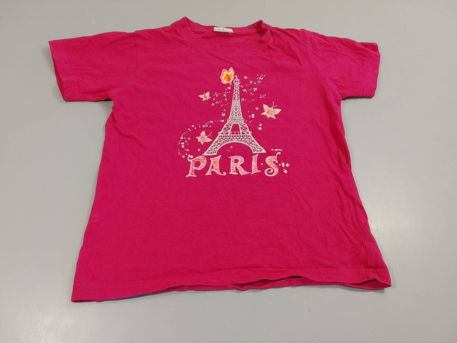 T-shirt m.c rose, tour Eiffel "Paris", moins cher chez Petit Kiwi
