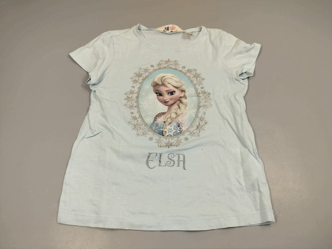 T-shirt m.c bleu clair, Elsa, reine des neiges, moins cher chez Petit Kiwi