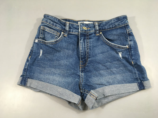 Short en jean à revers, 34, moins cher chez Petit Kiwi