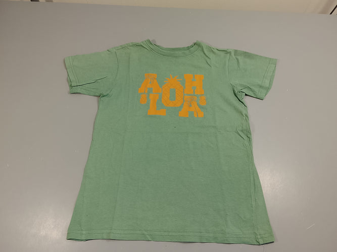 T-shirt m.c vert "Aloha", petite tache à l'avant, moins cher chez Petit Kiwi
