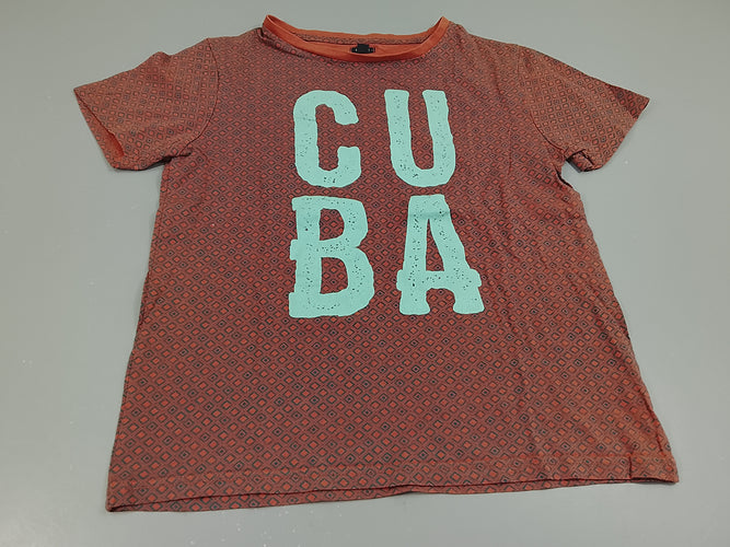 T-shirt m.c motifs graphiques orange,noir "Cuba", moins cher chez Petit Kiwi