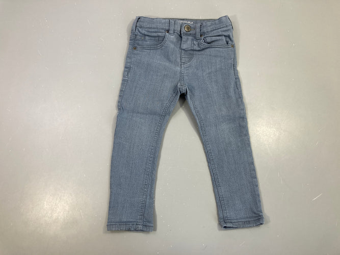 Jegging denim gris bleuté, moins cher chez Petit Kiwi