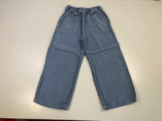 Pantalon denim effet délavé taille élastique wide Leg, moins cher chez Petit Kiwi