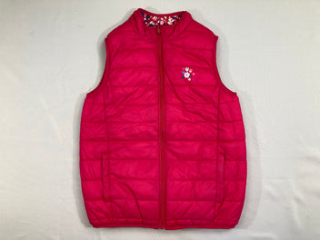 Bodywarmer réversible rose/rose fleuri