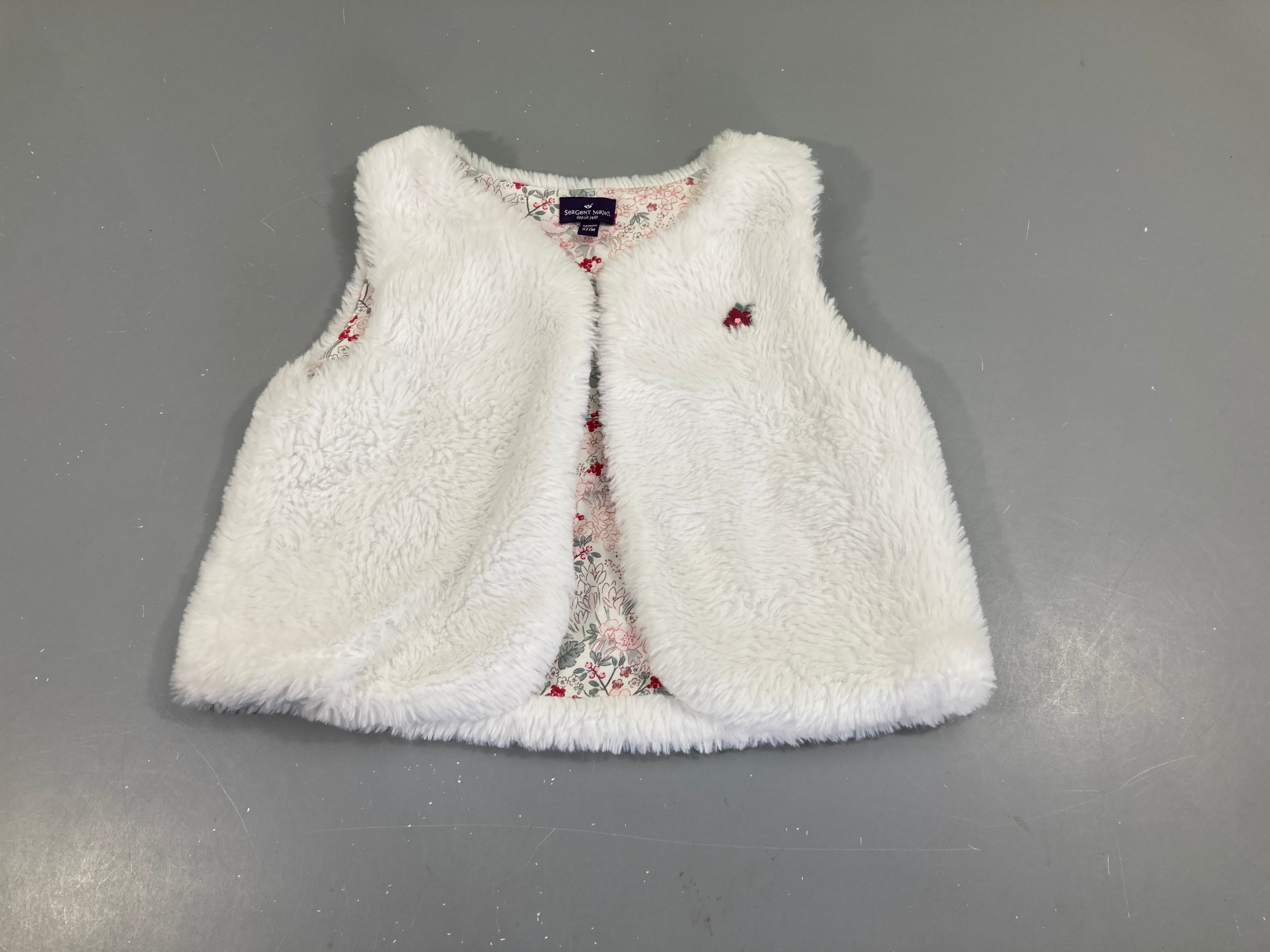 Gilet berger peluche blanc
