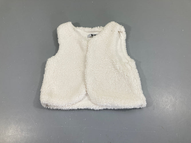 Gilet berger sherpa blanc cassé, moins cher chez Petit Kiwi