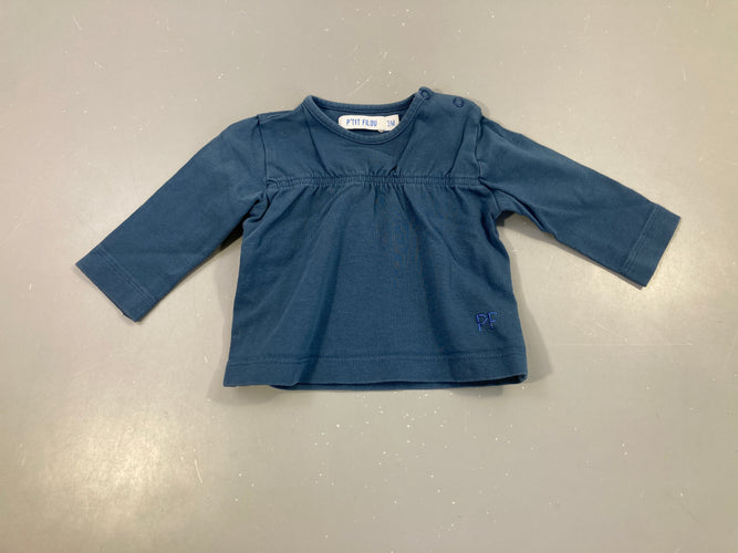 T-shirt m.l bleu légèrement délavé, moins cher chez Petit Kiwi