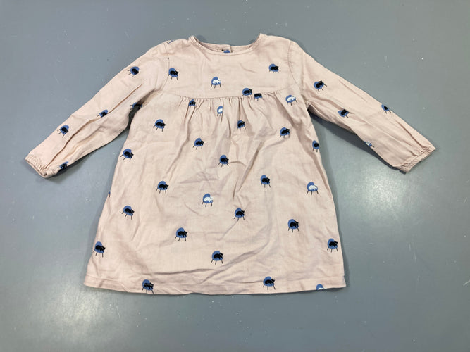 Robe m.l rose clair chats, moins cher chez Petit Kiwi