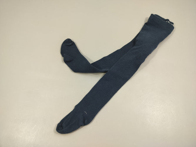 Collants bleu marine 15/17, légèrement bouloché, petit accroc, moins cher chez Petit Kiwi