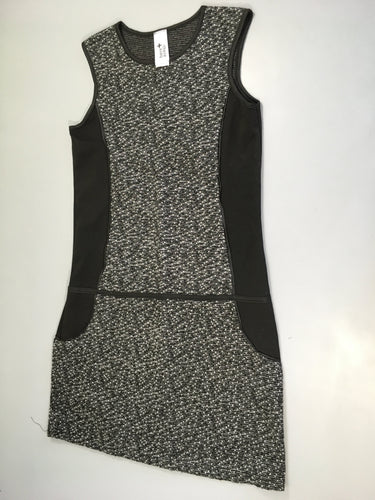 Robe s.m mi-tweed gris-noir, moins cher chez Petit Kiwi