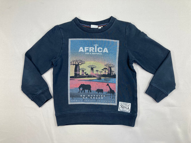 Sweat bleu marine Africa, moins cher chez Petit Kiwi