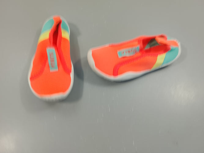 Chaussures d'eau Subea  orange fluo , jaune et bleu -28-29, moins cher chez Petit Kiwi