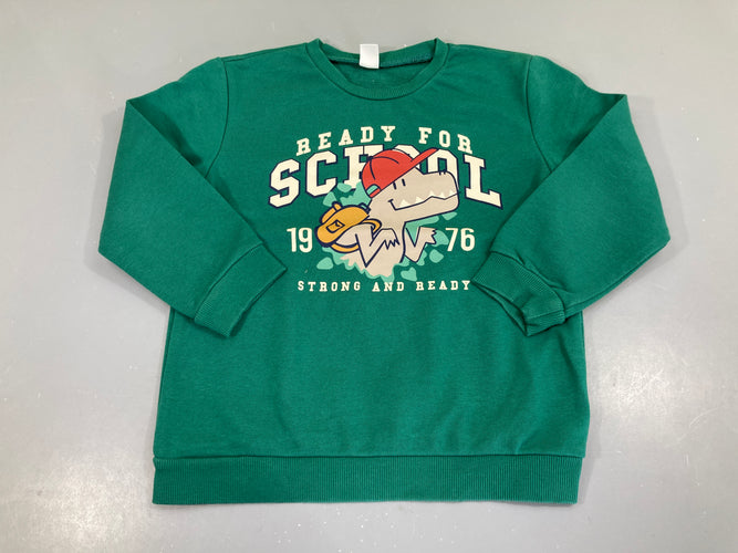 Sweat vert dino school waikiki, moins cher chez Petit Kiwi