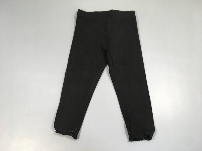 Legging noir bas dentelle, moins cher chez Petit Kiwi