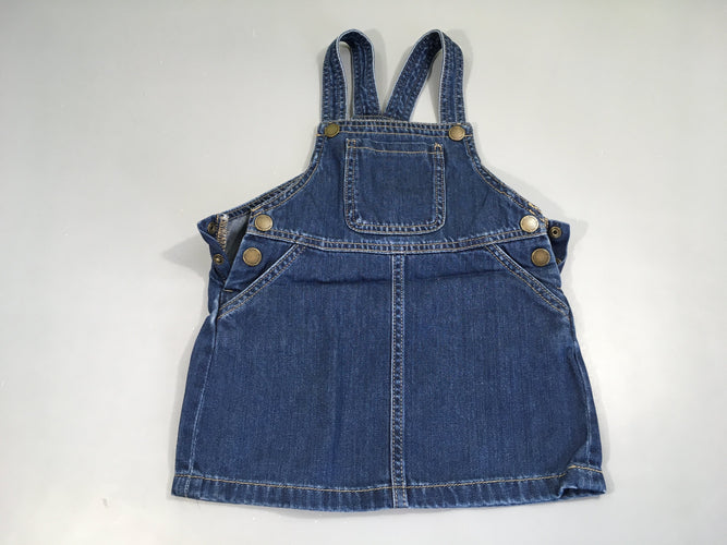 Robe salopette en jean, moins cher chez Petit Kiwi
