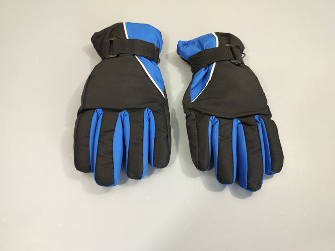 Gants noirs et bleus , intérieur polar, moins cher chez Petit Kiwi