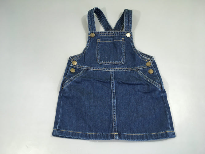 Robe salopette en jean, moins cher chez Petit Kiwi