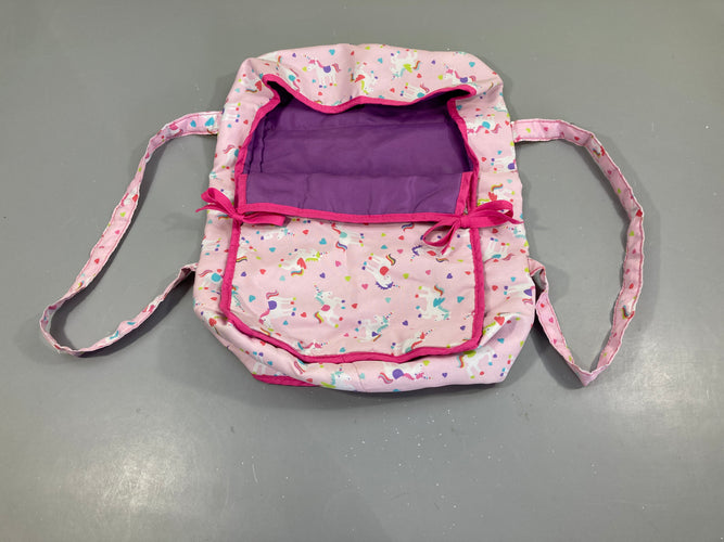 Couffin pour poupée textile rose licornes, moins cher chez Petit Kiwi