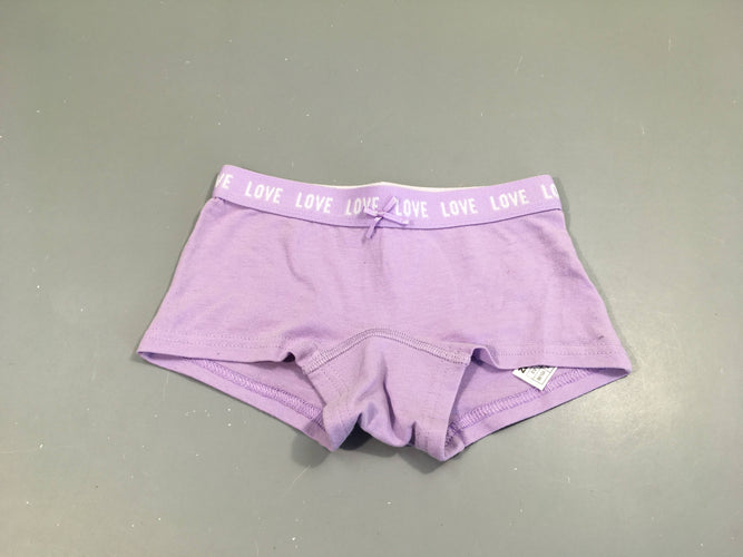 Culotte boxer mauve love, moins cher chez Petit Kiwi