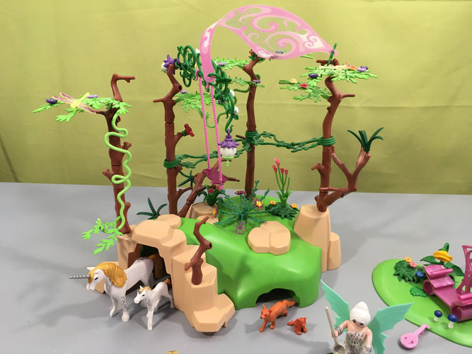 Playmobil 9132 Forêt enchantée-Manques peu de minis accessoires, moins cher chez Petit Kiwi