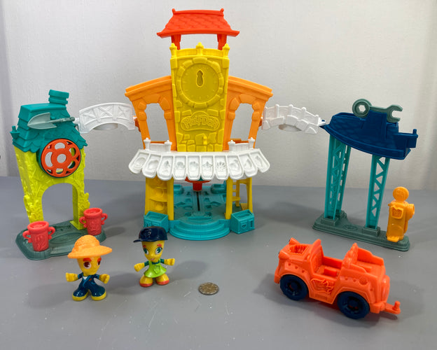 Centre-ville 3 en 1 Play-Doh Town, sans pot plasticine manque 2 éléments, moins cher chez Petit Kiwi
