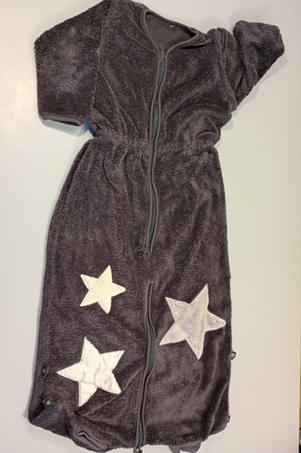 Sac de couchage ml amovibles velours  gris anthracite , étoiles  - 100cm, moins cher chez Petit Kiwi