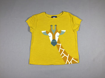 T-shirt m.c jaune giraffe texturée