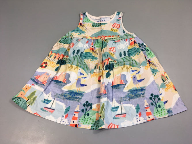 Robe s.m jersey paysages animaux, moins cher chez Petit Kiwi