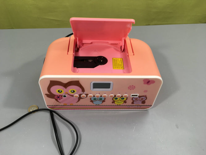 Muse radio CD USB et microphone enfant rose hiboux Décolorée, moins cher chez Petit Kiwi