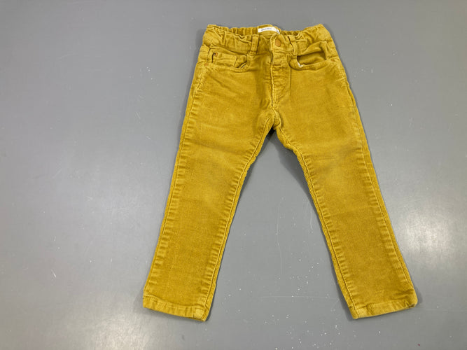 Pantalon velours jaune, moins cher chez Petit Kiwi