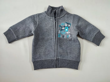 Sweat zippé gris 