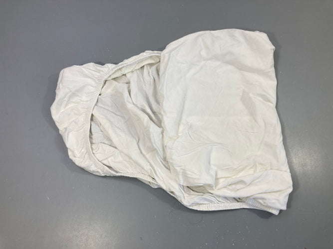 Drap housse blanc pour matelas berceau/nacelle 50-100cm, moins cher chez Petit Kiwi