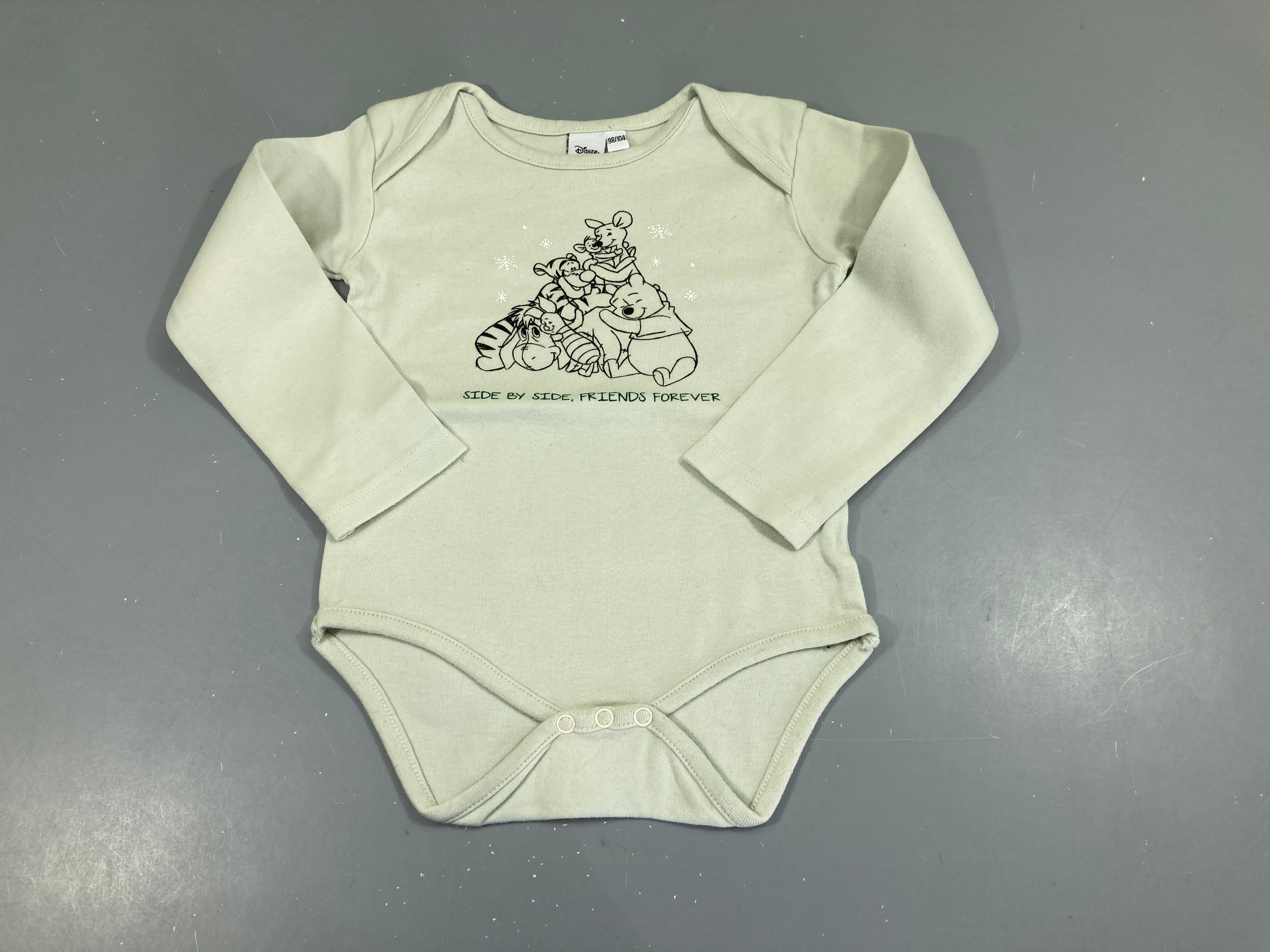 Body m.l bleu clair Winnie l'ourson, légèrement bouloché