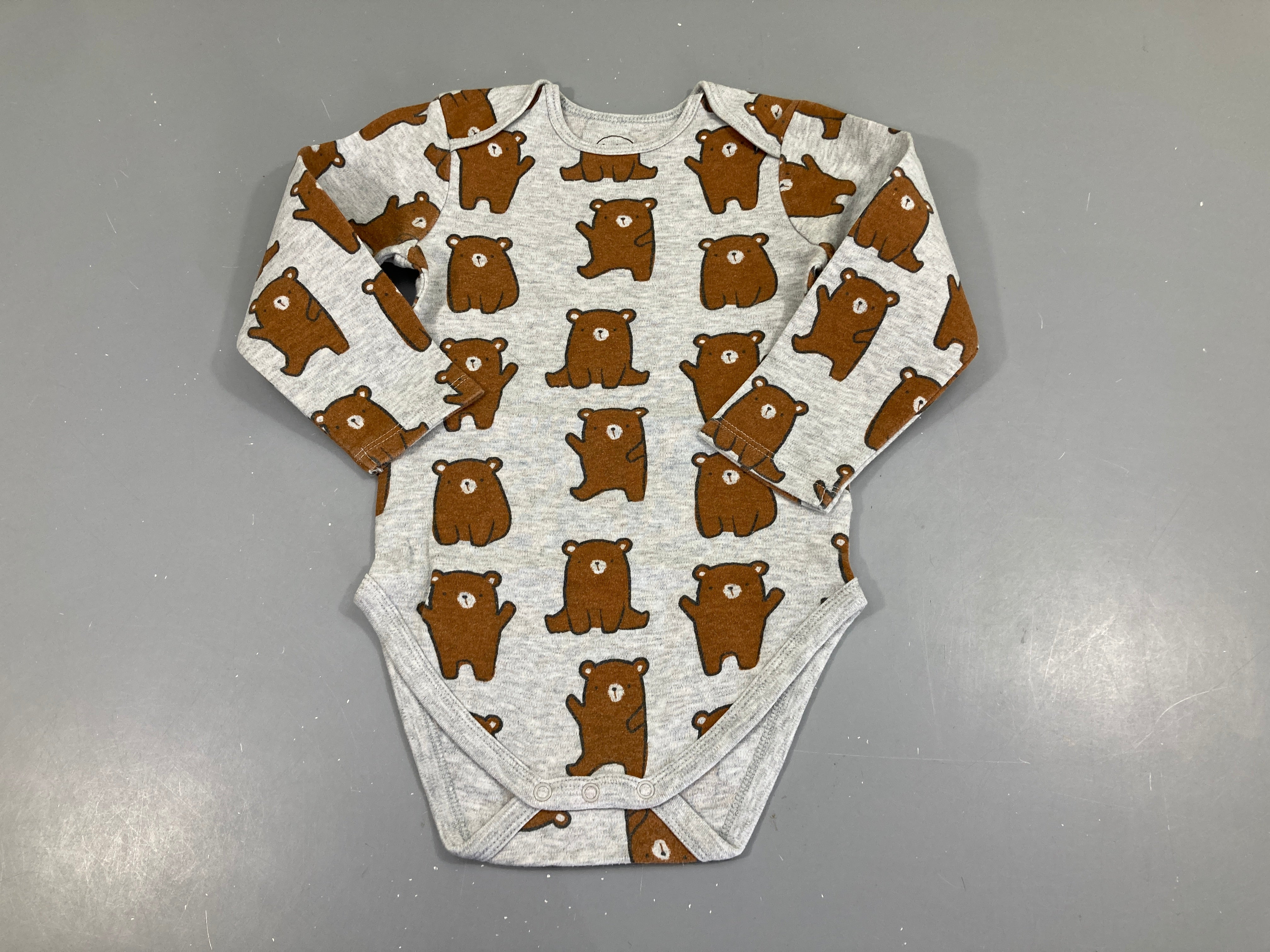 Body m.l gris chiné ours, légèrement bouloché