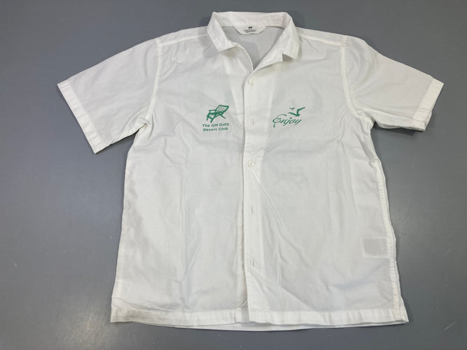 Chemise m.c blanc Enjoy, moins cher chez Petit Kiwi