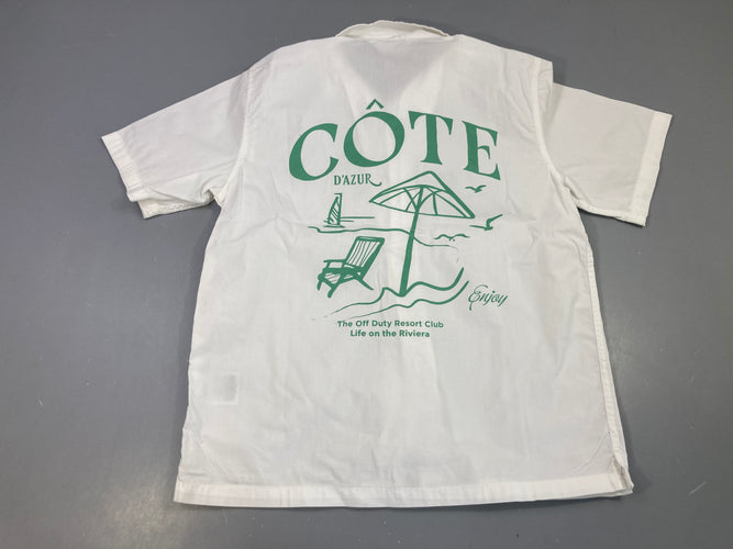 Chemise m.c blanc Enjoy, moins cher chez Petit Kiwi
