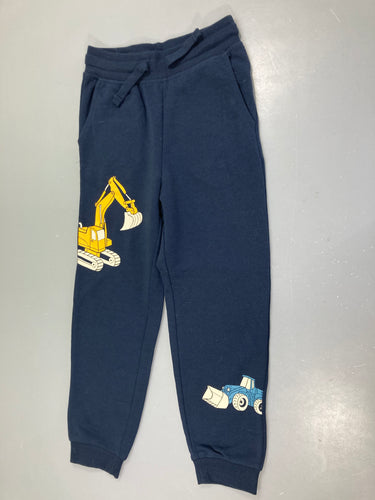 Pantalon de training bleu foncé tractopelle, moins cher chez Petit Kiwi