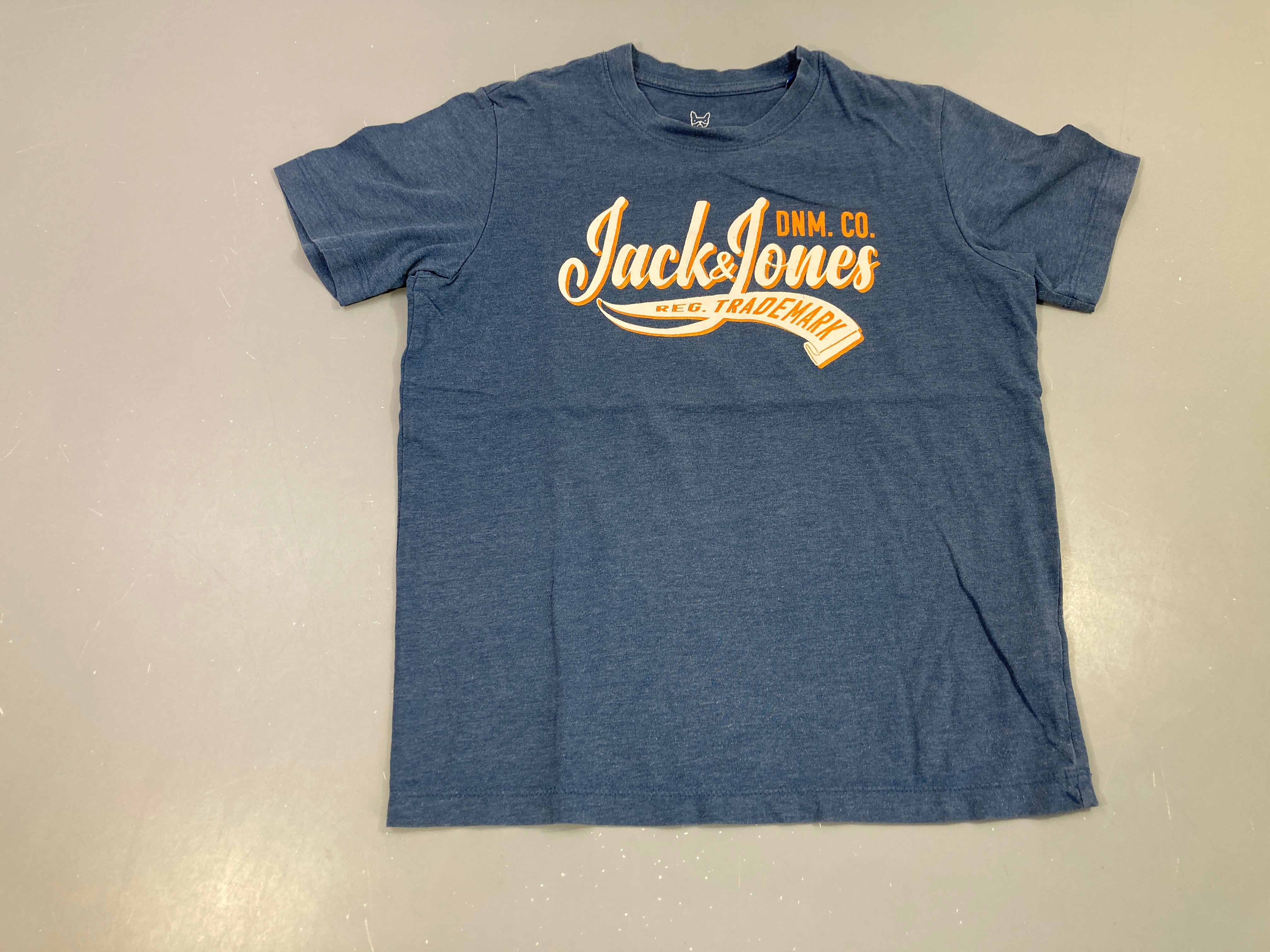 T-shirt m.c bleu foncé Jack&jones, légèrement bouloché