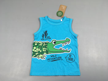 NEUF Débardeur bleu croco