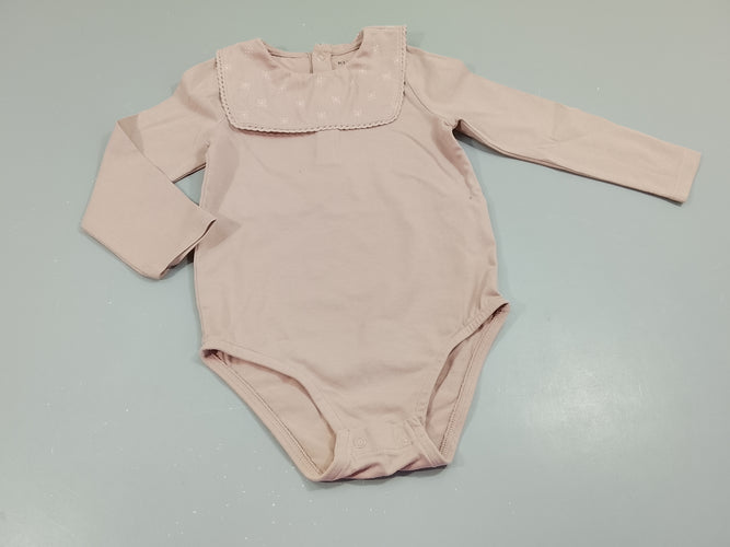 Body m.l mauve clair, grand col, moins cher chez Petit Kiwi
