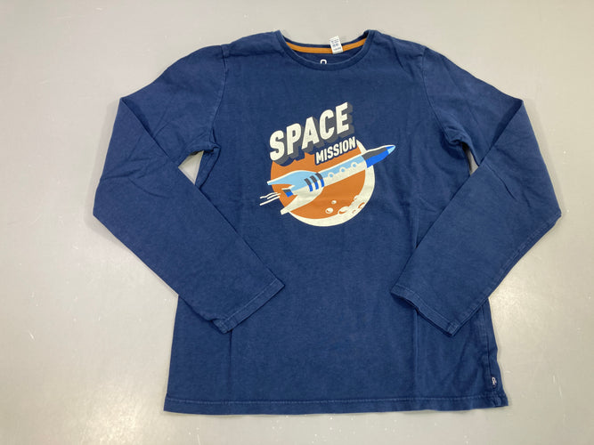T-shirt m.l bleu foncé Space mission, moins cher chez Petit Kiwi